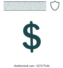 Flat dollar icon.