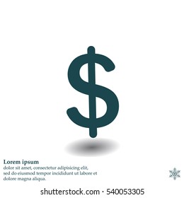 Flat dollar icon.