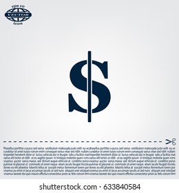 Flat dollar icon