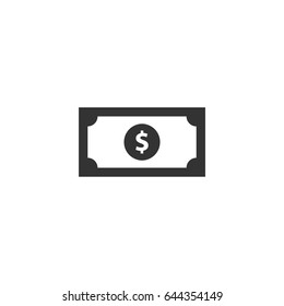 flat dollar icon vector