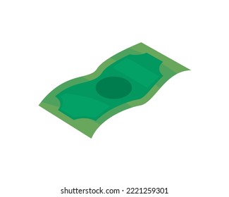 flat dollar illustration over white