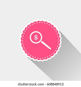 flat dollar search icon