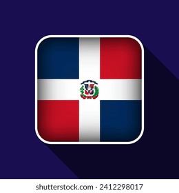 Flachbild-Dominikanische Republik-Flaggenhintergrund - Vektorgrafik