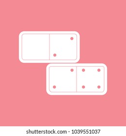 Flat domino icon
