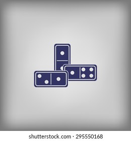 Flat domino icon 