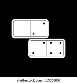 Flat domino icon