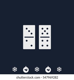 Flat domino icon.