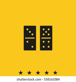 Flat domino icon.