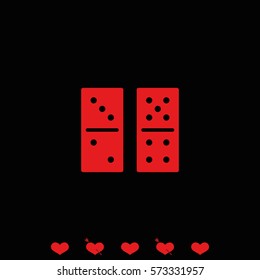 Flat domino icon.