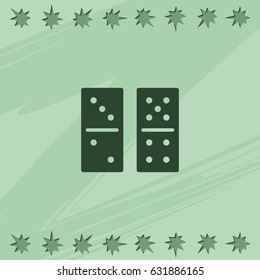 Flat domino icon.