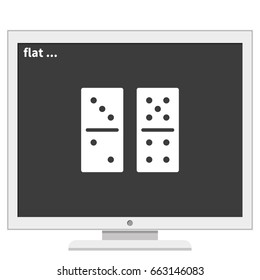 Flat domino icon.