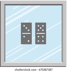 Flat domino icon.
