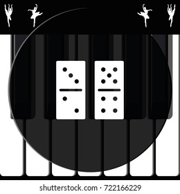 Flat domino icon.