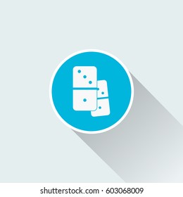 Flat domino icon on white background