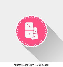 Flat domino icon on white background