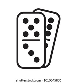 Flat domino icon vector