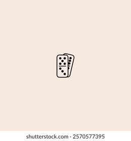 Flat domino icon flat vector design.