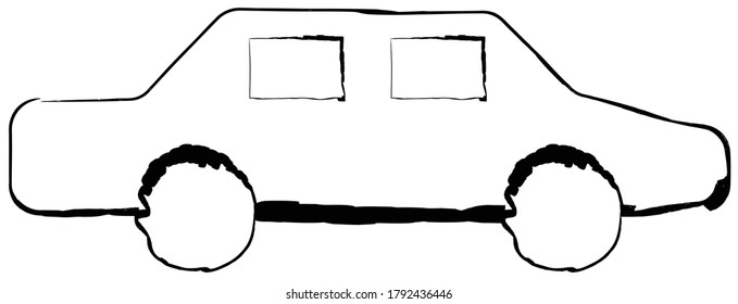 Dibujo plano de garabatos, ilustración vectorial