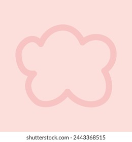 Flat doodle shape abstract minimal vector element