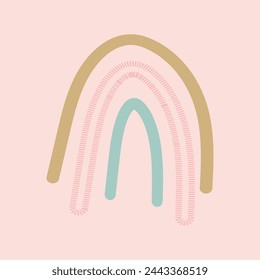 Flat doodle shape abstract minimal vector element