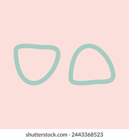 Flat doodle shape abstract minimal vector element