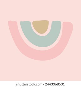 Flat doodle shape abstract minimal vector element