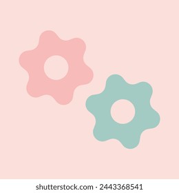 Flat doodle shape abstract minimal vector element