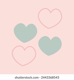 Flat doodle shape abstract minimal vector element