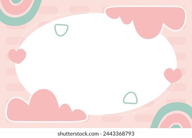 Flat doodle shape abstract minimal vector element background template