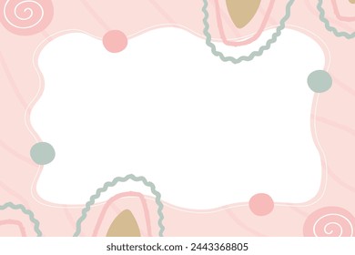 Flat doodle shape abstract minimal vector element background template
