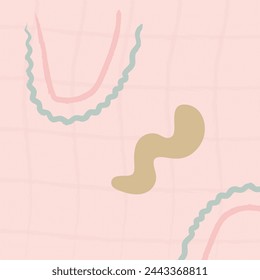 Flache Doodle Form abstrakt minimale Vektor Element Hintergrund Vorlage