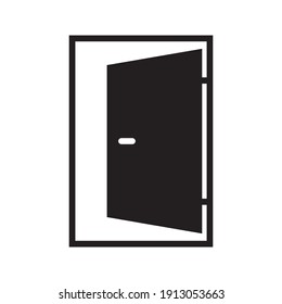 Flat Door icon. Single high quality outline symbol for web design or mobile app. Door thin line signs for design logo. eps 10