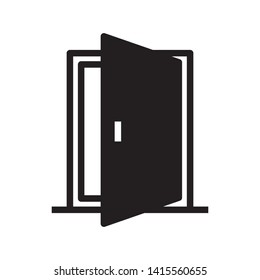 flat door icon symbol sign, vector, eps 10