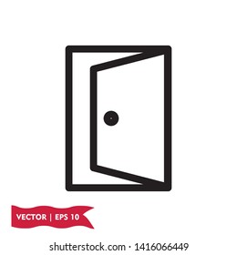 flat door icon symbol sign, vector, eps 10