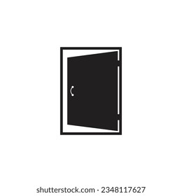 Símbolo de icono de puerta plana vector Ilustración.
