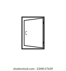 Flat door icon symbol vector Illustration.