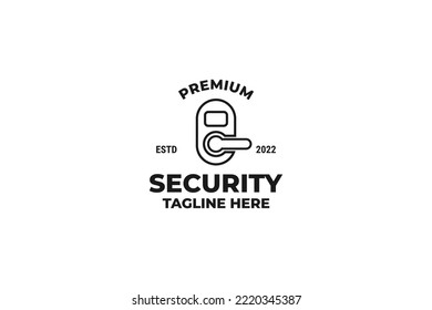 Icono de cerradura de puerta plana diseño ilustración vectorial