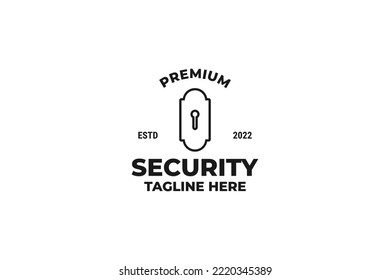 Icono de cerradura de puerta plana diseño ilustración vectorial