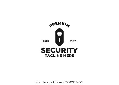 Icono de cerradura de puerta plana diseño ilustración vectorial