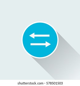 flat double direction icon