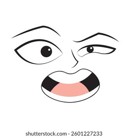 Flat doubt expression emote avatar