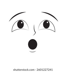 Flat doubt expression emote avatar
