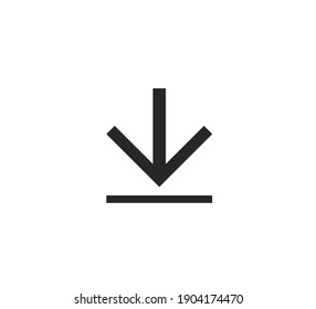 Flat download icon. Icon. Vector.