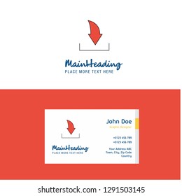 Flat Downloading  Logo and Visiting Card Template. Busienss Concept Logo Design