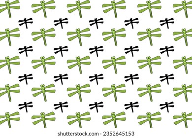 Flat Dragonfly Insect Pattern Background, can be used for business designs, presentation designs or any suitable designs.