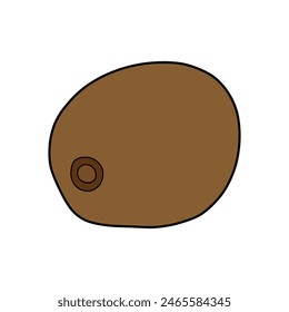 flat drawing of a kiwi for children. You can use it for children books, web design, posters, campaigns, and many more. 