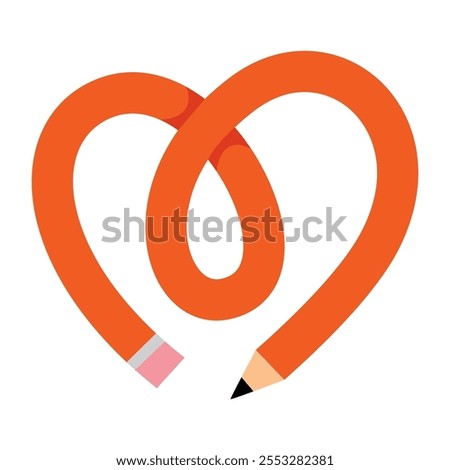Flat Drawing Of A Pencil