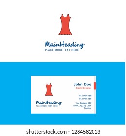 Flat Dress  Logo and Visiting Card Template. Busienss Concept Logo Design