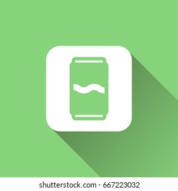 flat Drink can icon