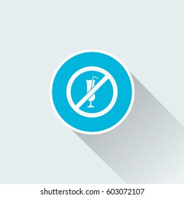 flat drink forbidden icon